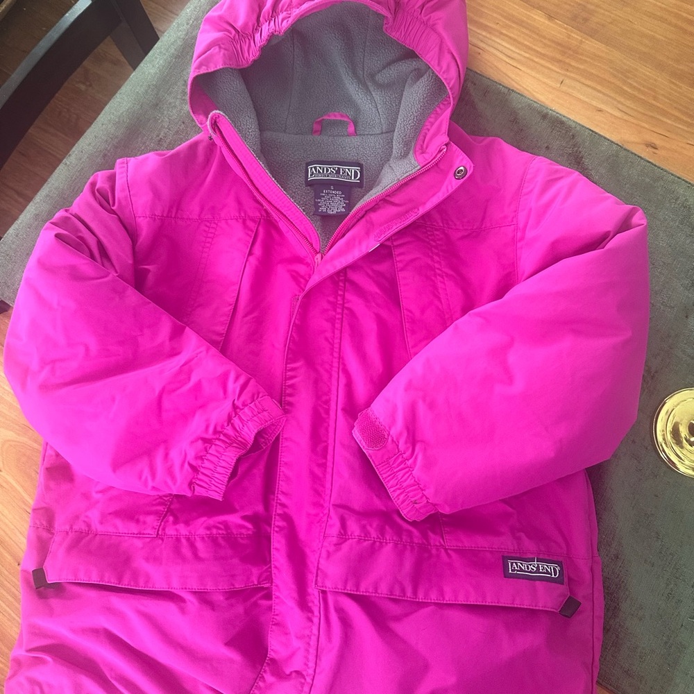 Lands End Pink winter Jacket extended (size S (8-10)
